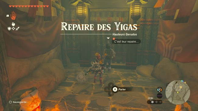 Repaire des Yigas dans Zelda Tears of the Kingdom