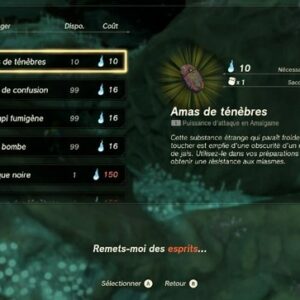 amas de ténèbres dans Zelda Tears of the Kingdom