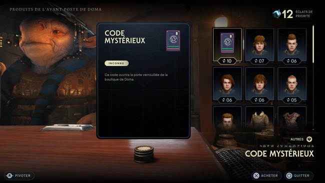 code mystérieux