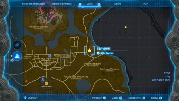 emplacement cerisiers Satori dans Tears of the Kingdom