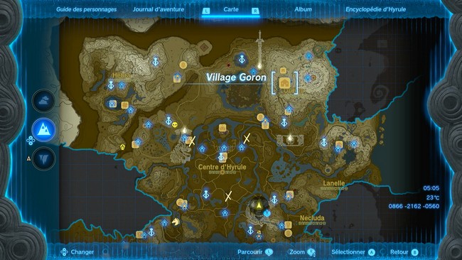 Emplacement du village Goron dans Zelda Tears of the Kingdom