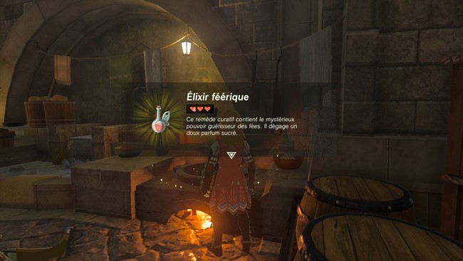 Élixir féérique Zelda Tears of the Kingdom