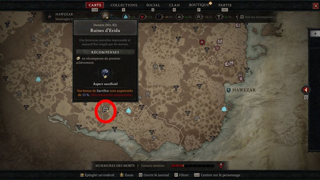 Emplacement Ruines d'Eridu Diablo 4