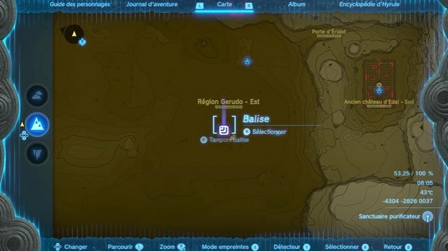 Emplacement bouclier Gerudo Zelda Tears of the Kingdom-1