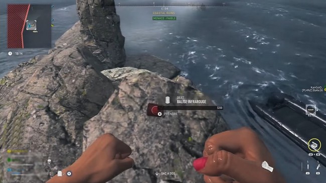 Emplacement de la balise infrarouge