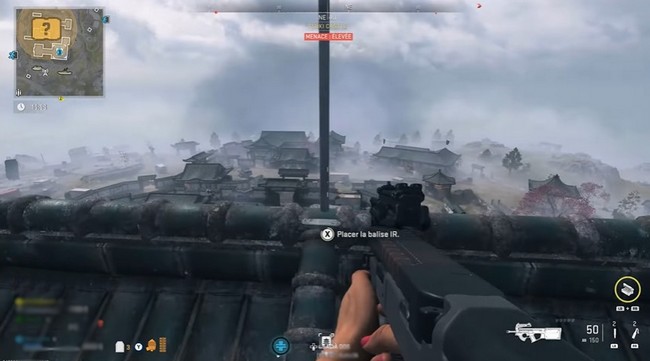 Posez la balise infrarouge sur le toit du château d'Ashika