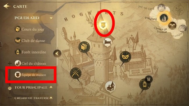 quitter une équipe de Maison dans Harry Potter La Magie Émerge