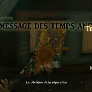 un message des temps anciens Zelda Tears of the Kingdom