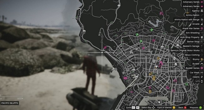 Emplacement de l'épave dans GTA Online le 17 juillet 2023