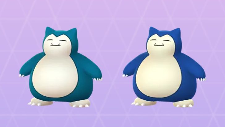 Ronflex (à gauche) et Ronflex shiny (à droite)