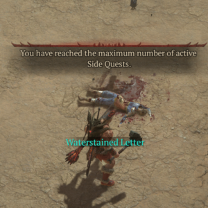 limite de quête secondaire dans votre journal de Diablo 4