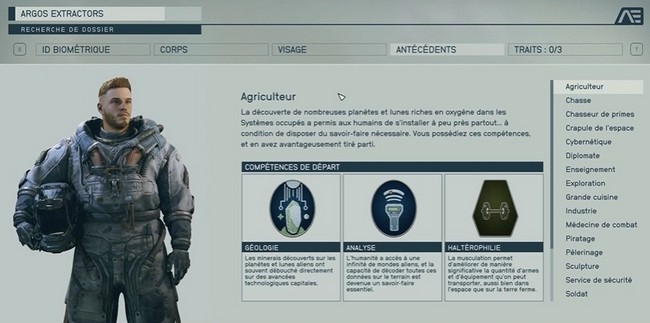 Antécédents Starfield