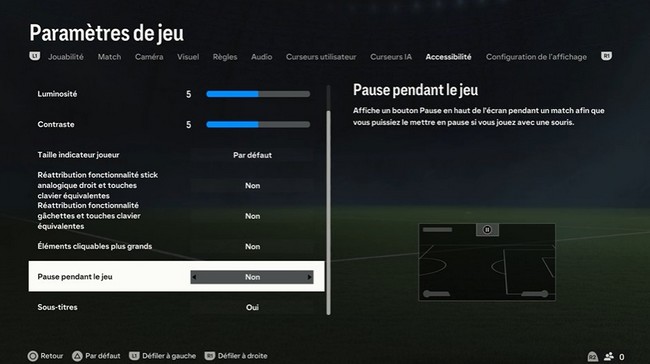 Comment faire pause pendant un Match de EA SPORT FC 24 sur PC