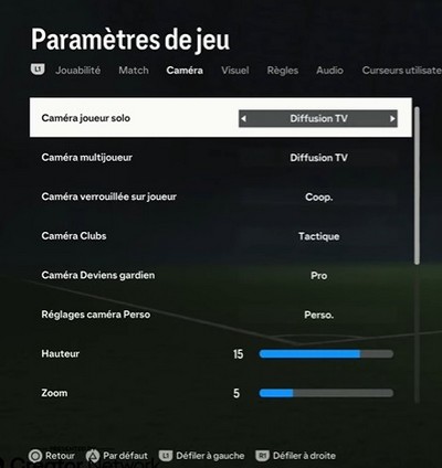 Meilleures configurations de caméra dans l'EA FC 24