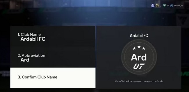 Comment changer le nom de votre club dans EA FC 24