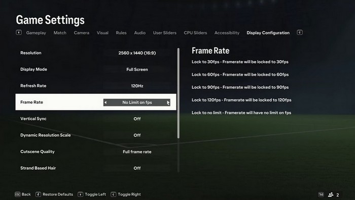 meilleurs paramètres graphiques de EA Sports FC 24