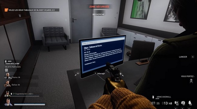 voler les deux tableaux de bloody Vicario-Payday 3