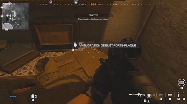 Emplacement amélioration de gilet porte-plaque du Site de crash MW3-1