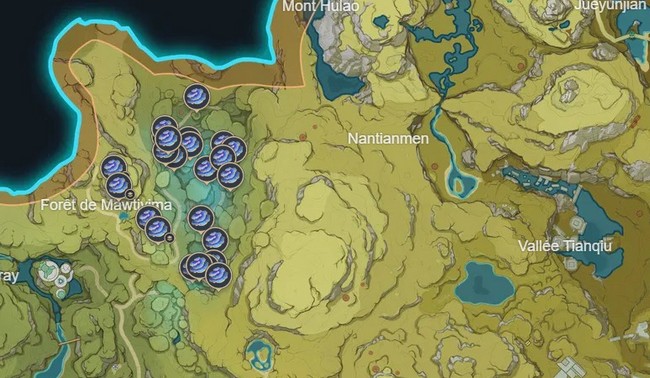 Emplacements champignon sacramental