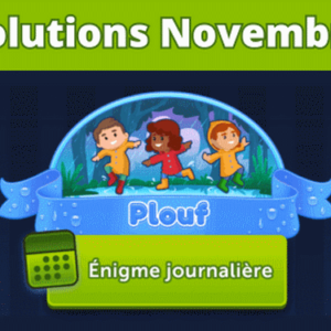 Solutions 4 Images 1 Mot Plouf pour le mois novembre 2023