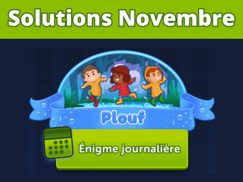 Solutions 4 Images 1 Mot Plouf pour le mois novembre 2023
