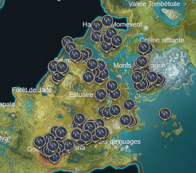 emplacement Muguet bleu genshin impact 4.2