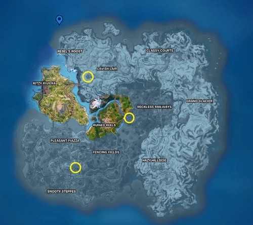 Emplacement Lamborghini dans Fortnite Chapitre 5 Saison 1