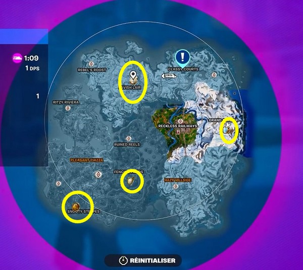 Emplacement Médaillon d'Ordre Fortnite chapitre 5 saison 1