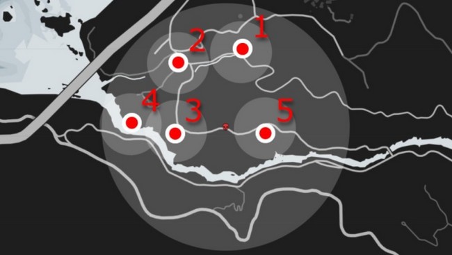 Emplacements 5 indices sur le YETI dans GTA Online
