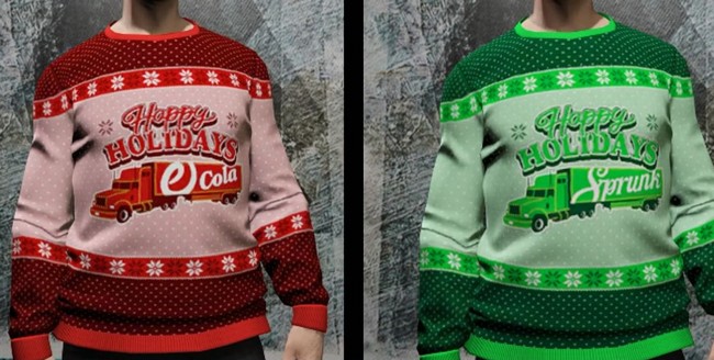 GTA Online pull festif eCola- un pull festif Sprunk