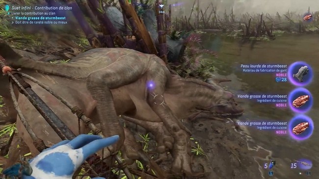 Viande grasse de Sturmbeest Avatar Frontiers of Pandora