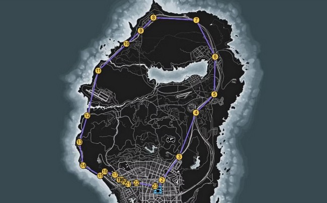 parcours du Camion Happy Holiday GTA Online