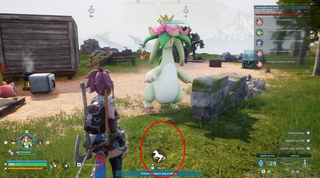 Chevaucher son Pal Palworld