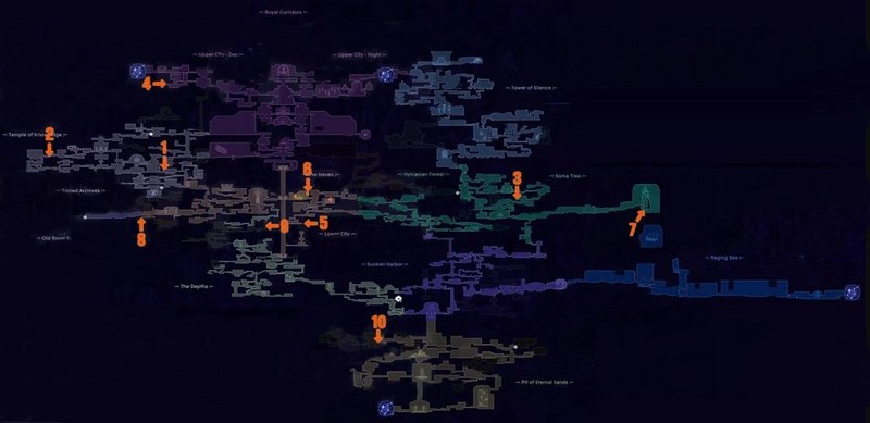 Emplacements Lingots de Damas Azur de Prince of Persia The Lost Crown