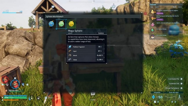 débloquer la méga-sphère Palworld