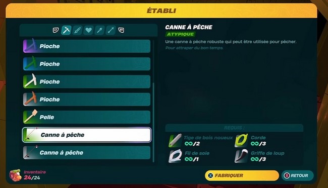 Canne à pêche atypique lego fortnite