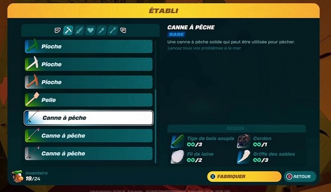 Canne à pêche rare lego fortnite