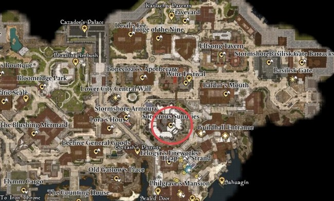 Emplacement du Codex Tharciate de Baldur's Gate 3