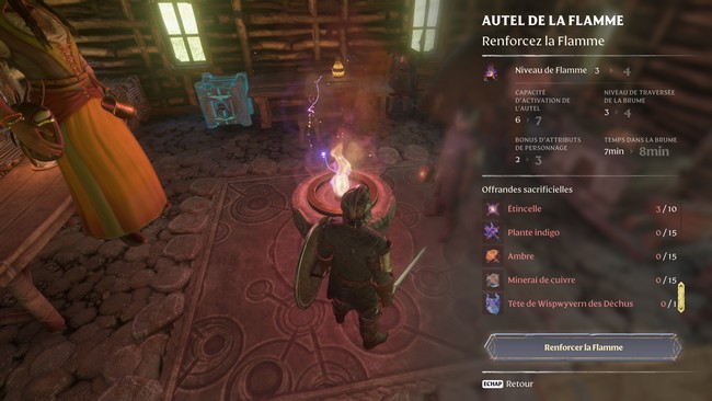 amélioration autel de la flamme Enshrouded