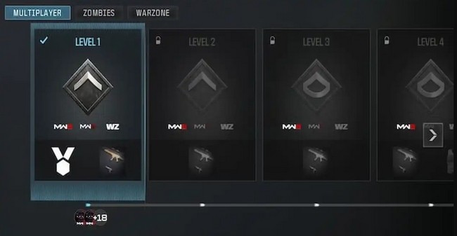 bug de réinitialisation au niveau 1 dans MW3 et Warzone