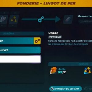 fabriquer du verre LEGO Fortnite