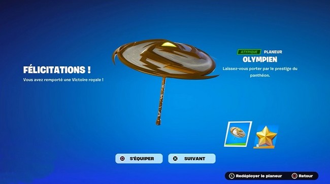 Avoir le Planeur Olympien Gratuit dans Fortnite