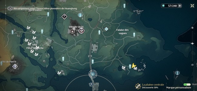 emplacement Fleur de paon Wuthering Waves