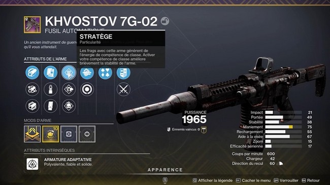 Khvostov exotique dans Destiny