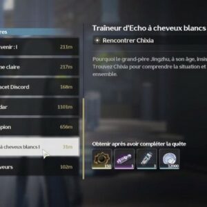 Quête Traineur d'écho à cheveux blancs (1) Wuthering Waves