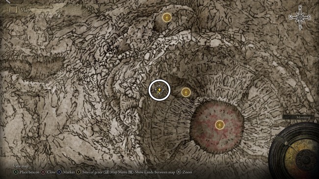 emplacement 4 Pierre de forge sombre des dragons anciens elden ring