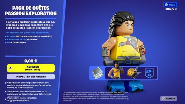 Comment débloquer gratuitement le skin LEGO Fortnite Taï Traceur