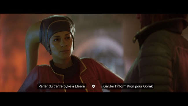 Faut-il parler du traitre Pyke à Eleera ou garder l'information pour Gorak dans Star Wars Outlaws