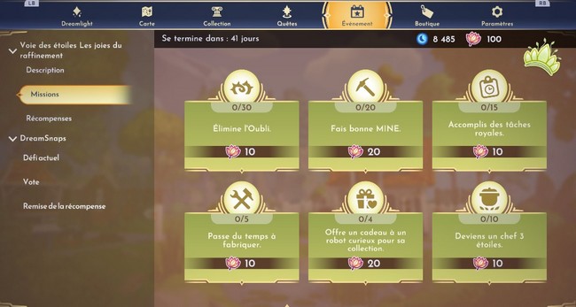 Liste des Missions et Astuces pour la Saison Les Joies du Raffinement