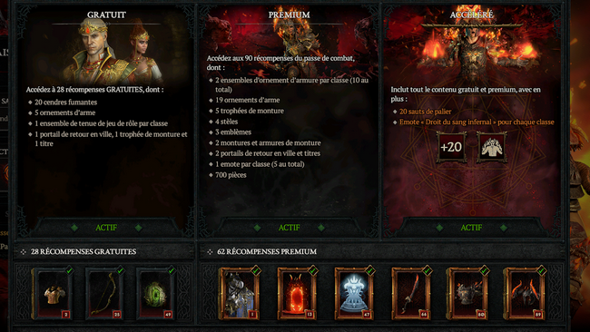 Passe de Combat diablo 4 saison 5